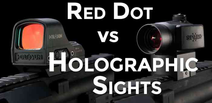 Vs red holo iron dot holographic sights sight dots difference between choose better old than even age