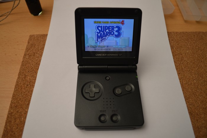 Gameboy advance sp screen