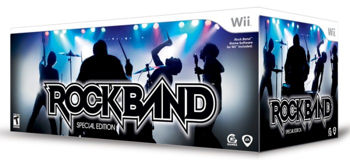 Rock band set for wii