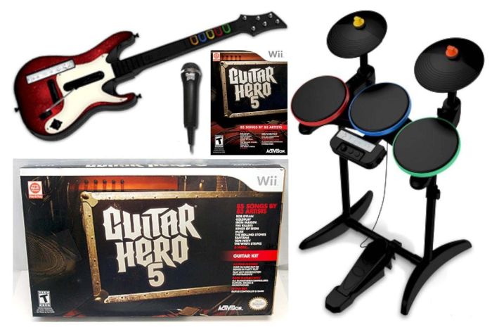 Wii guitar hero set