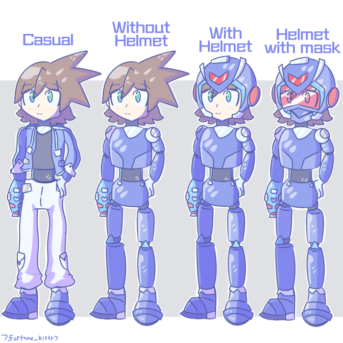 Megaman x without helmet