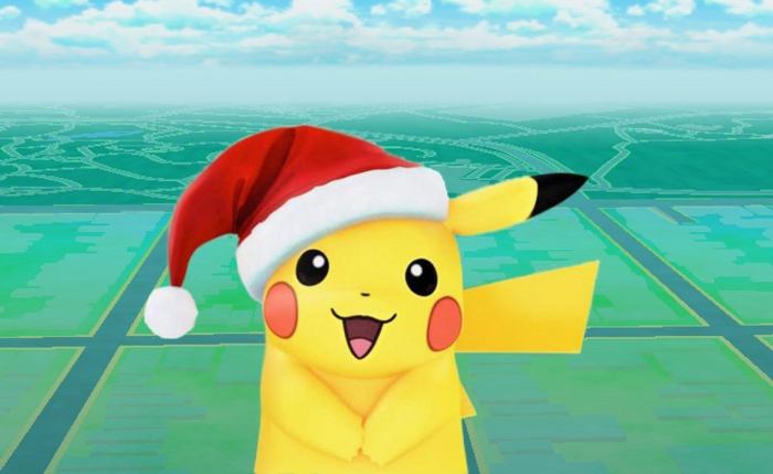 Pokemon with santa hat