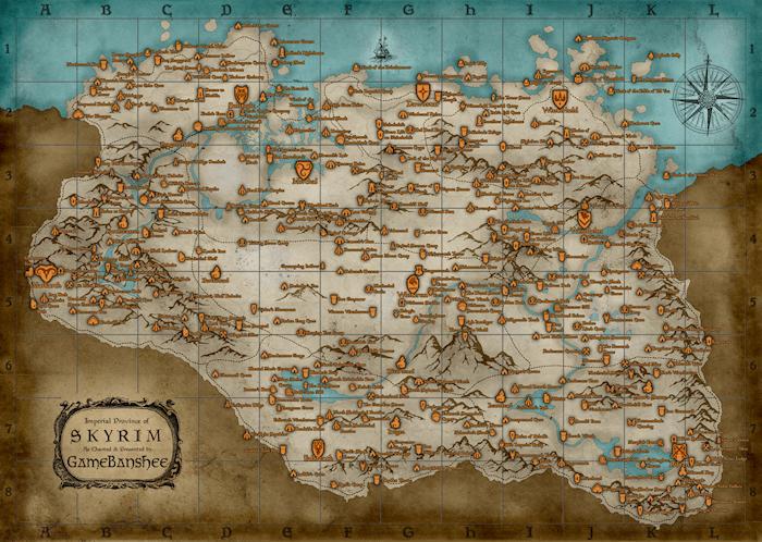 Province of skyrim map