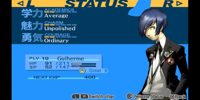 Persona 3 social stats