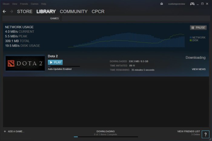 Steam 0 download speed