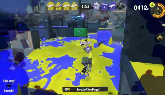 Splatoon multiplayer gameplay splat