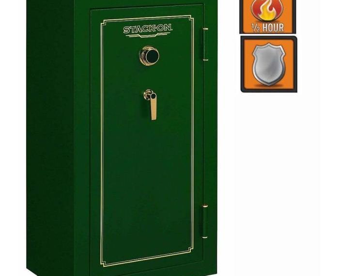 Green stack on gun safe