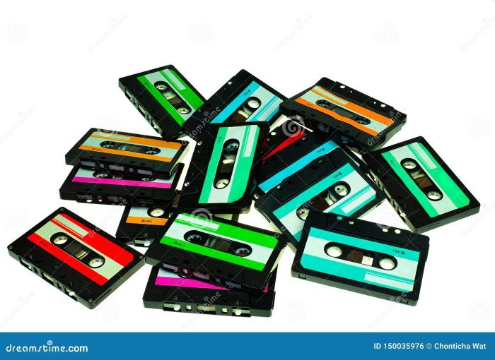 Stack of cassette tapes