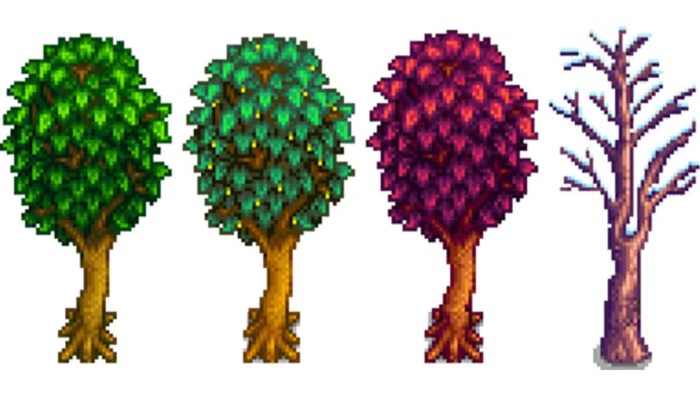 Stardew valley trees tappers maple oak pine tapper tar tree planting resin foraging guide syrup resources used
