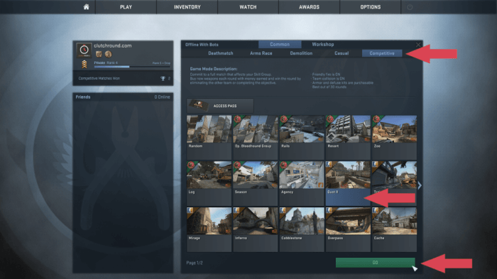 Practice start cs go config csgo server local settings commands