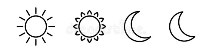 Moon sun icon vector symbol illustration isolated sign background sunlight modern