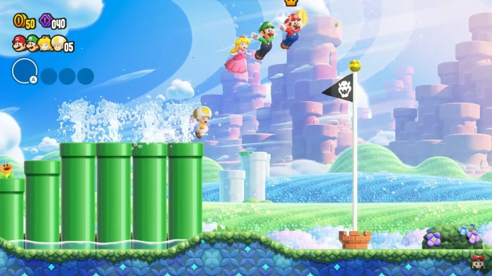 Super mario wonder flag