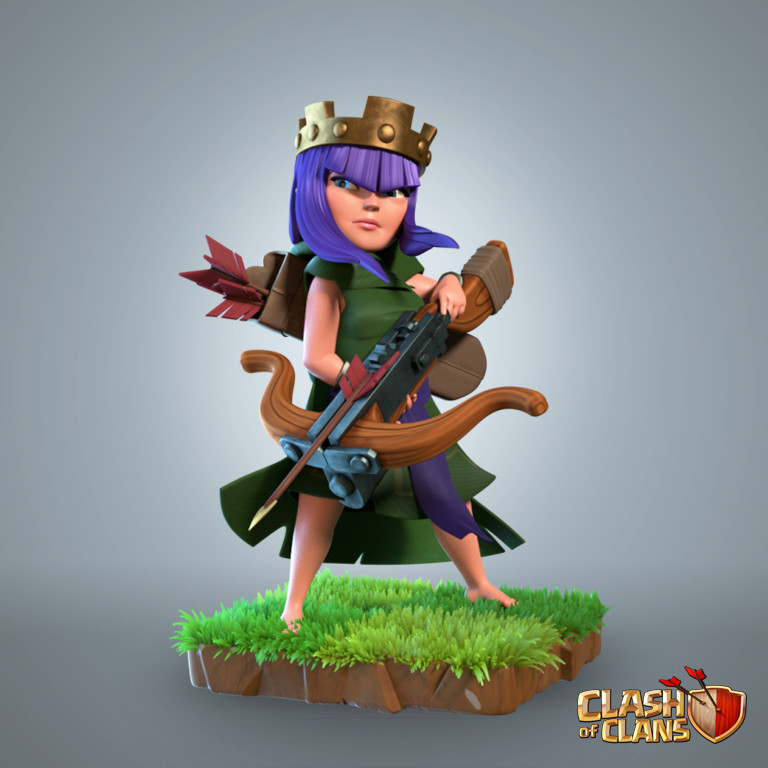 Archer queen clans clash v4 beautiful clasher available
