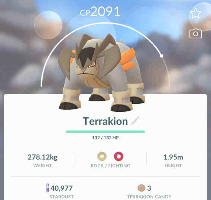 Terrakion legendary pokemon catch guide sumber instagram
