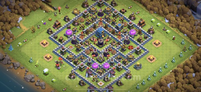 Clash clans town hall level maxed walls