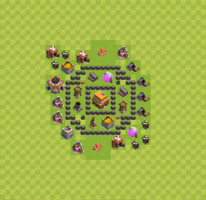 Coc town hall 4 base