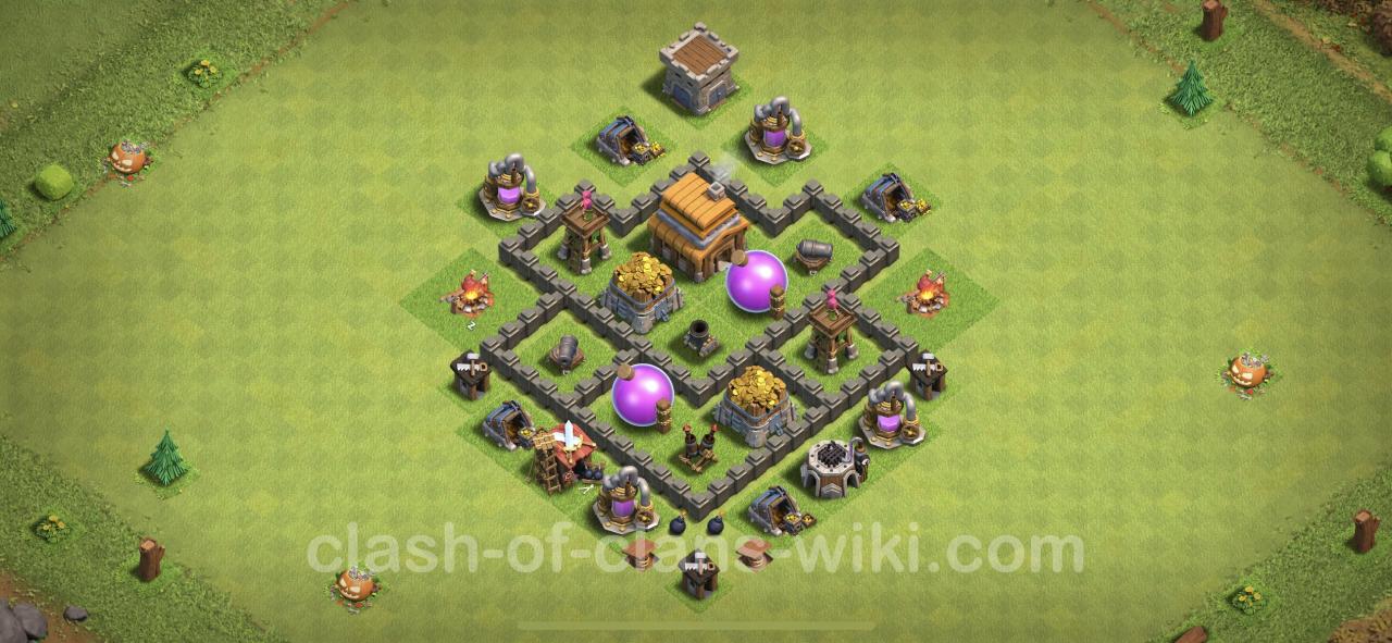 Town hall level 4 base