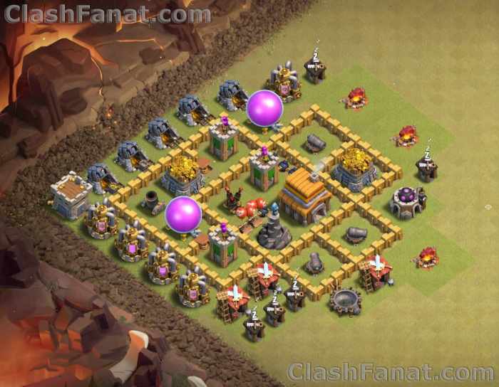 Clash clans base level layout defense th5 coc townhall trophy strategy defensive hall town bases th6 awesome max strategies