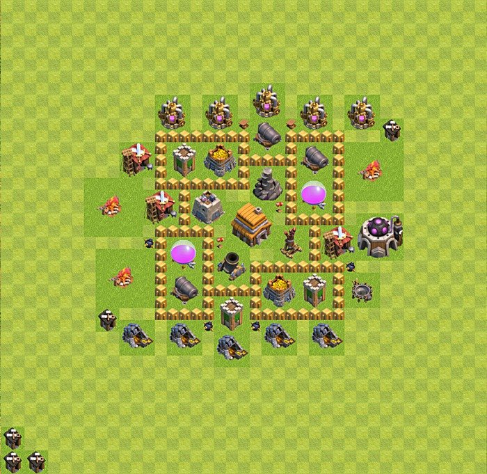 Base clash clans hall town th5 layout defense trophy plan level th link temporarily impossible unavailable copy defence