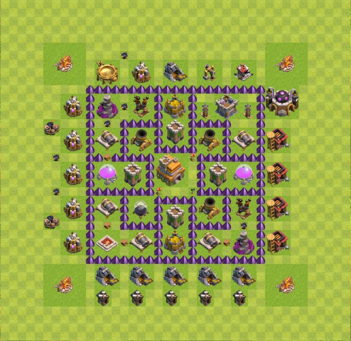 Town hall 7 base best