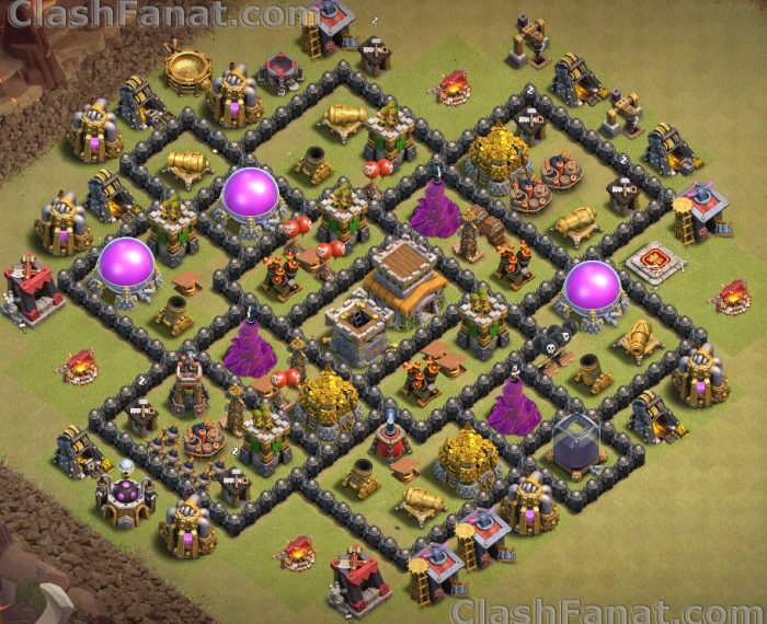 Base clash hall clans town th8 trophy copy link