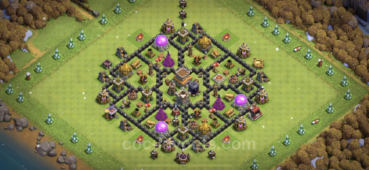 Hall town level base clash clans hybrid good layouts bases farmer