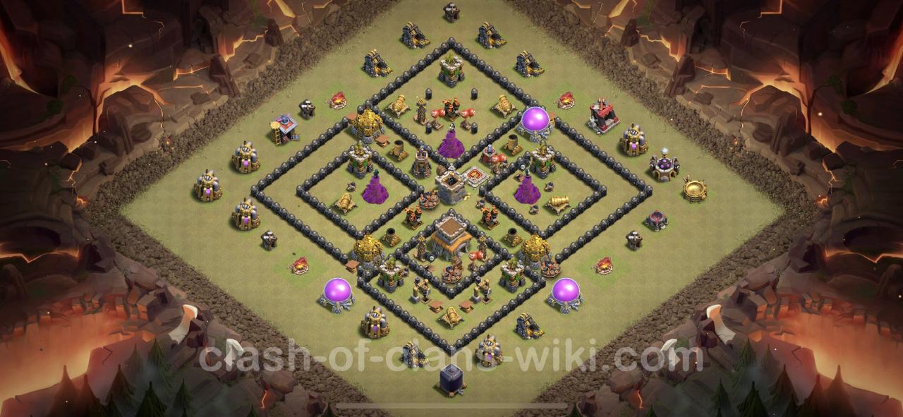 Town hall 8 base for war