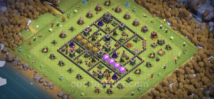 Base clans clash hall town th9 layout defense plans trophy plan level th link impossible temporarily unavailable copy defence