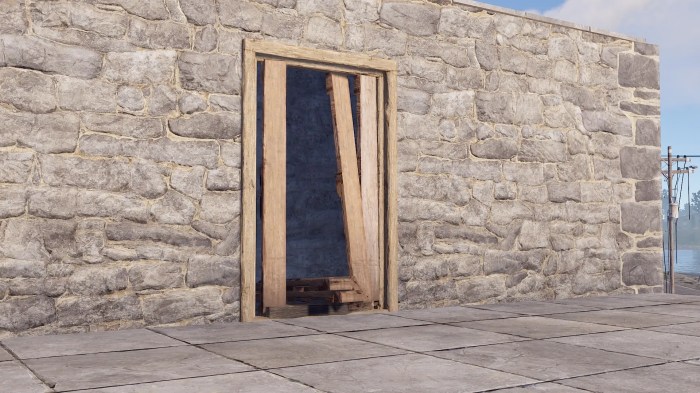 Rust wood door destroy