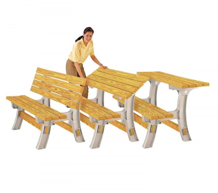 Bench turns into table