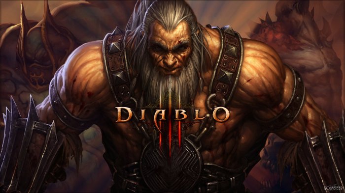 Diablo barbarian blizzard handed buffs lilith clans videojuegos wielding tapety gry pcgames