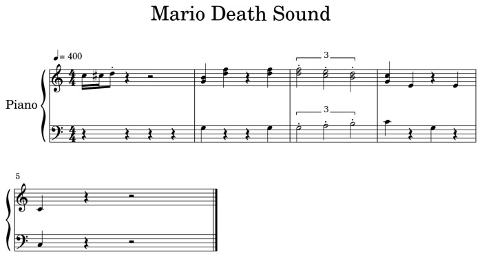 Super mario death sound