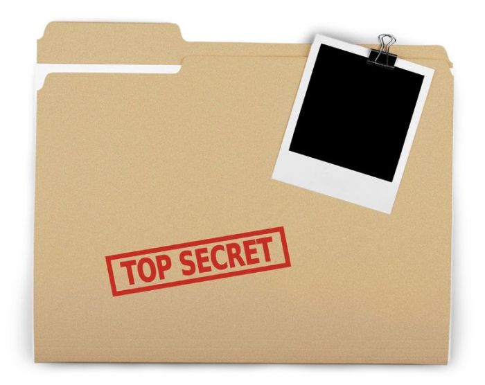 File folder top secret