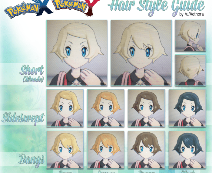 Hairstyles in pokemon x