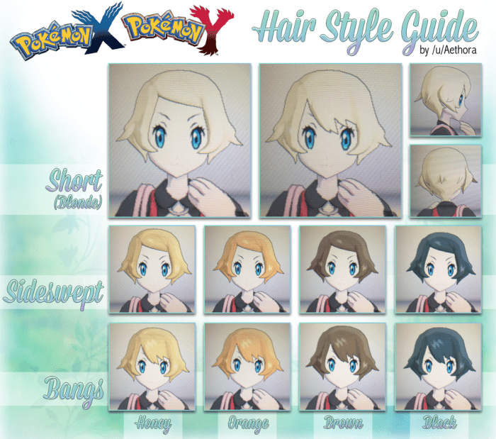 Hairstyles in pokemon x