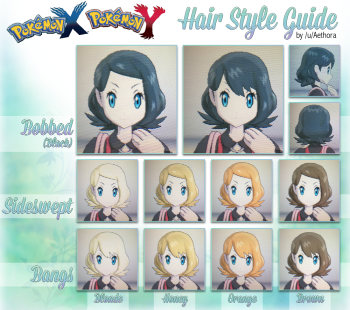 Pokemon x and y hair