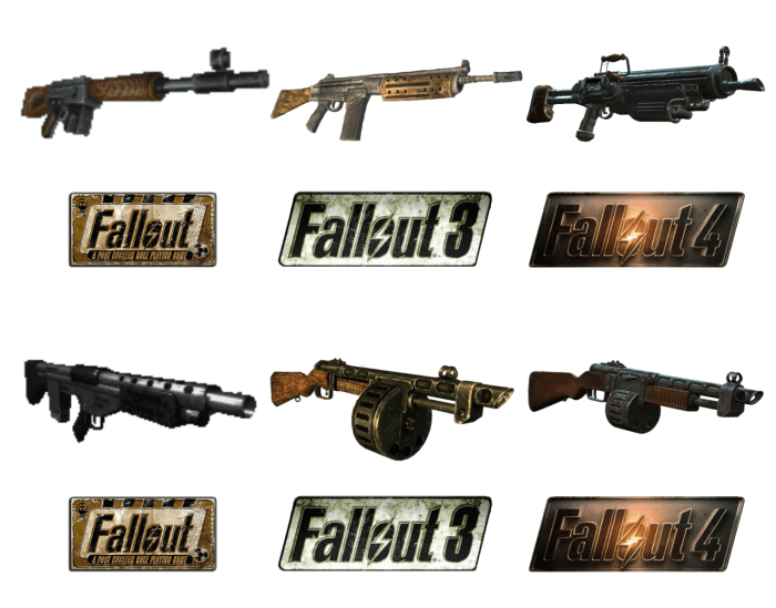 All weapons in fallout 3