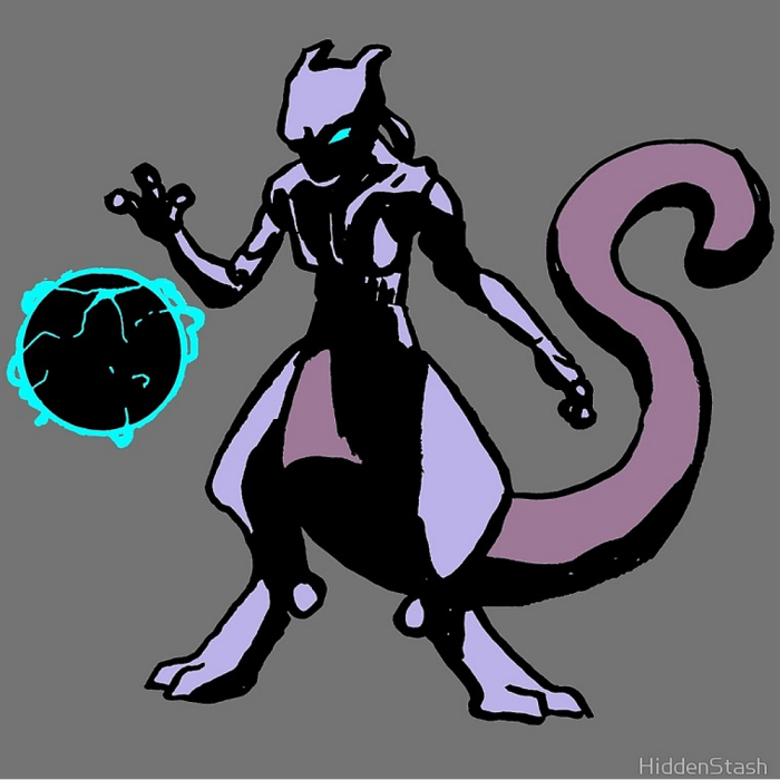 How to draw shadow mewtwo