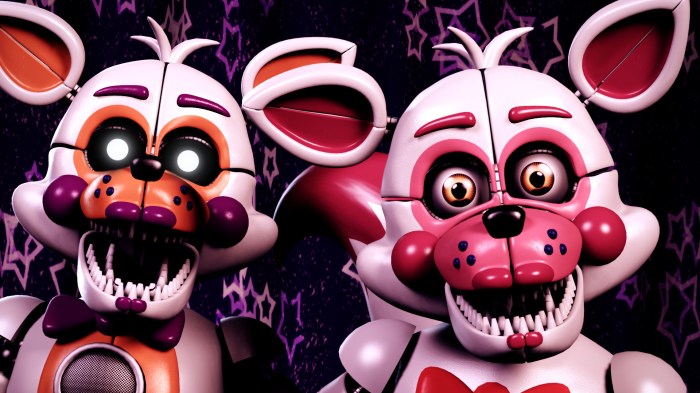 Sister location bidybab freddy nights five animatronics hold against don reveal