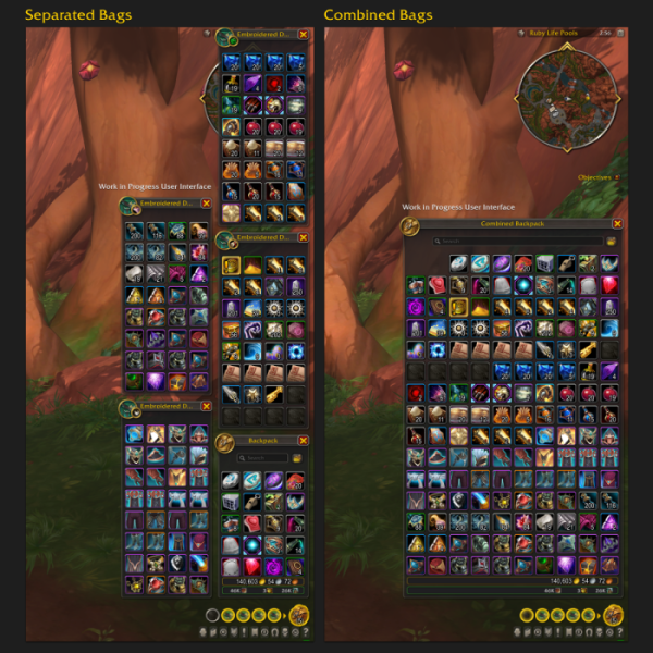 Bag addons bags warcraft