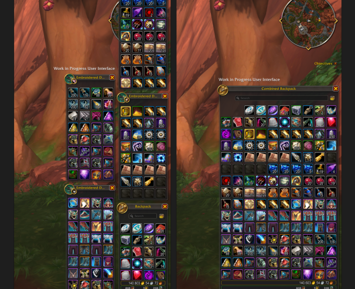 Bag addons bags warcraft