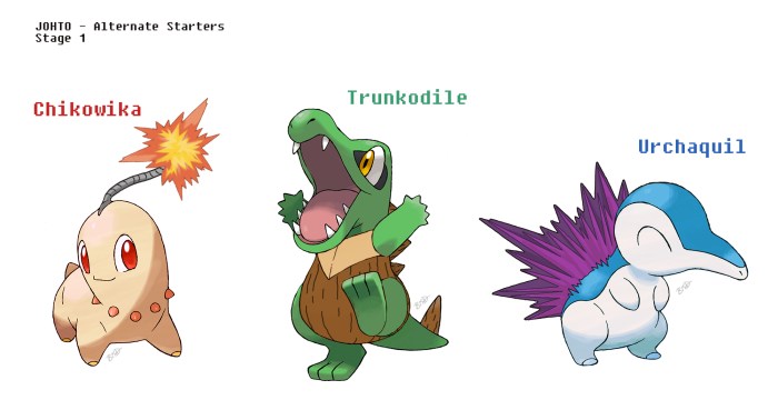 Pokemon starters gen 2