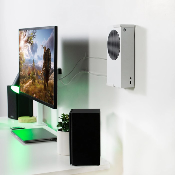 Mounting xbox on wall