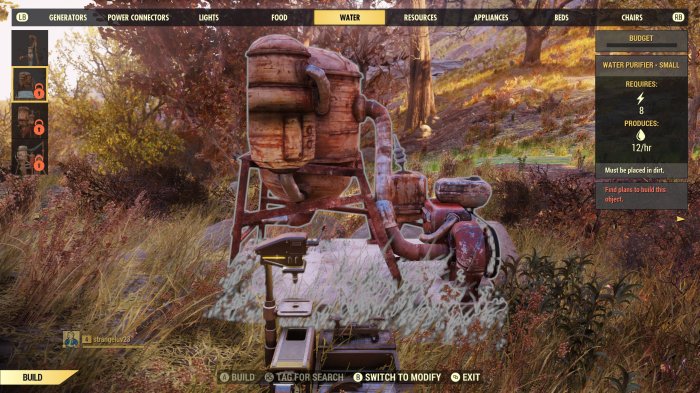 Fallout 76 water purifier