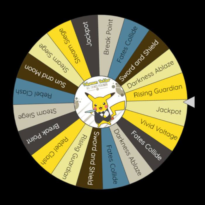 Pokemon spin the wheel