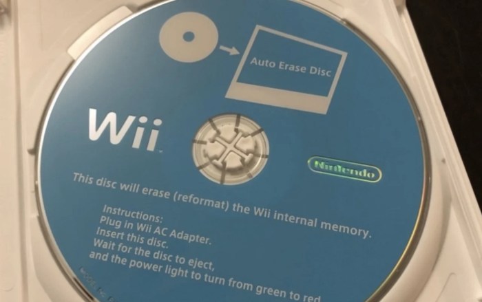 Wii u cleaning disc