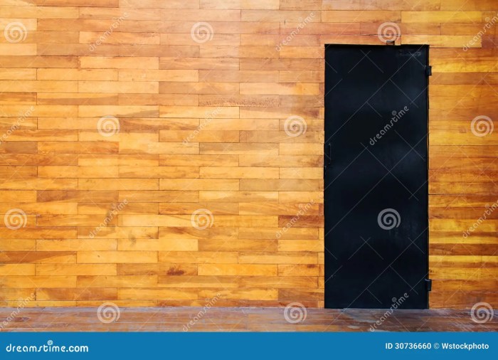 Wood blocks on walls