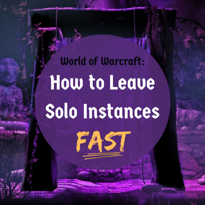 How to leave instance wow
