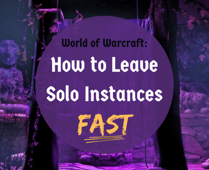 How to leave instance wow