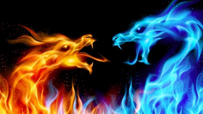 Ice dragons fire dragon vs deviantart wallpaper frost demons powers